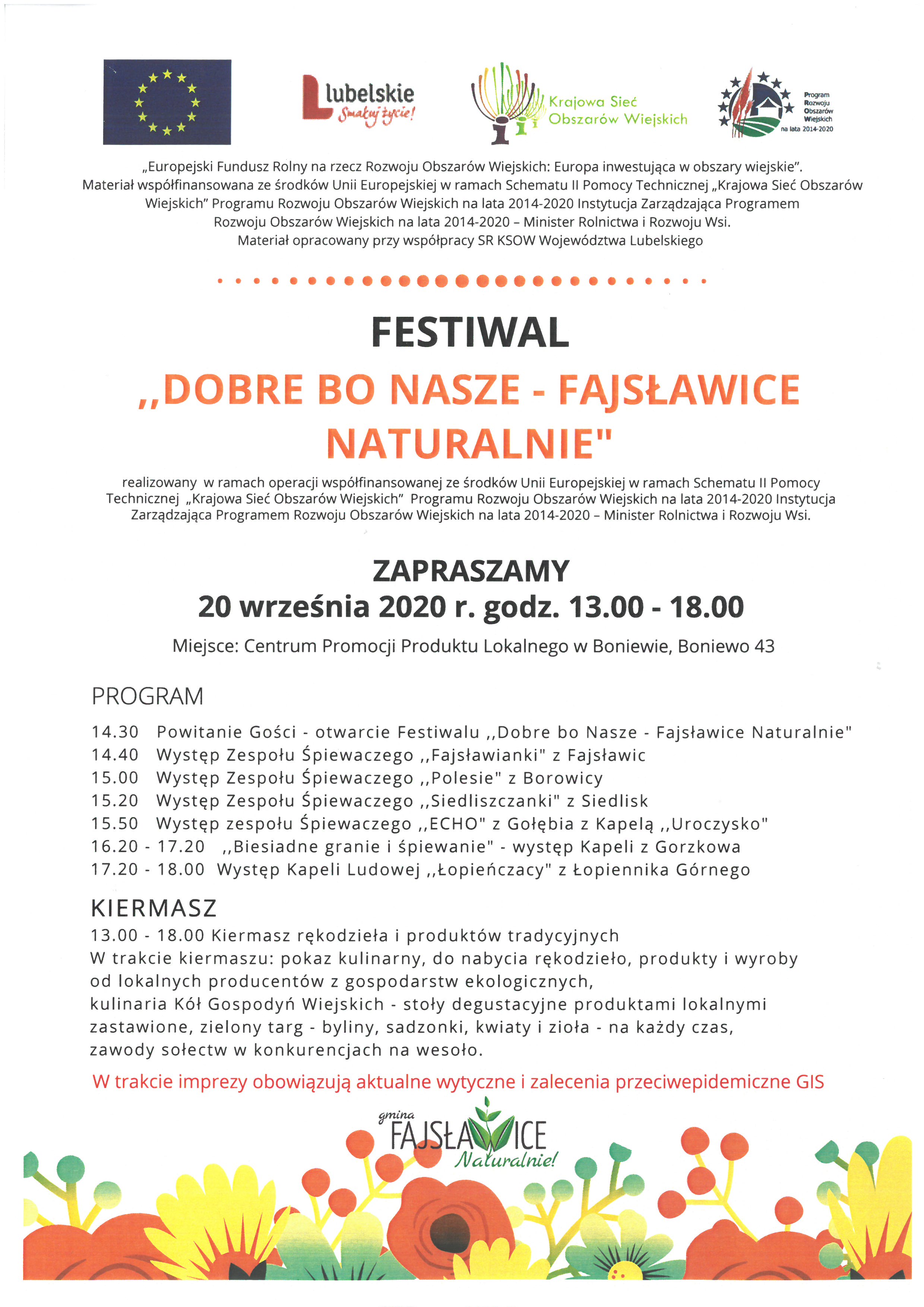 Festiwal Dobre Bo Nasze plakat